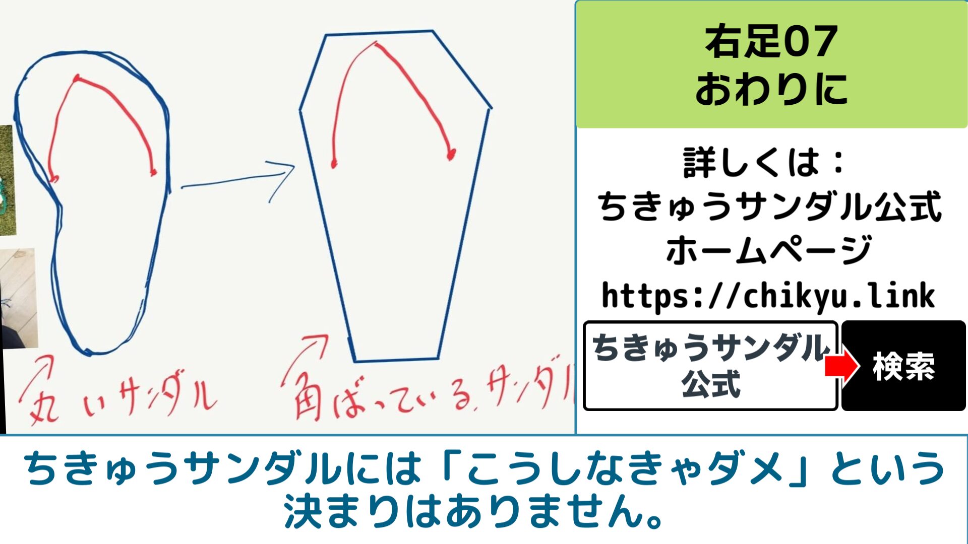 ちきゅうサンダルには「こうしなきゃダメ」という
決まりはありません。